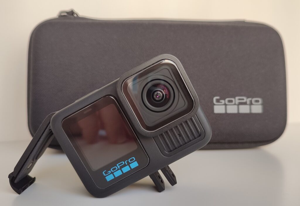 GoPro Hero 13 Black front view – action camera with front display and lens